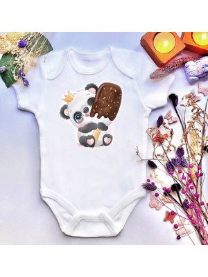 İrembaby Unisex Bebek Baskılı %100 Pamuklu Çıtçıtlı Body Zıbın