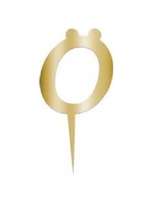 Deniz Parti Süsleri Ö Harfi Altın Pleksi Pasta Süsü 8 cm