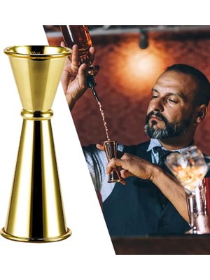 Dolity Paslanmaz Çelik Kokteyl Cam Margarita Parti Bayram Altın 1 2oz Için Çift Başlı (Yurt Dışından)