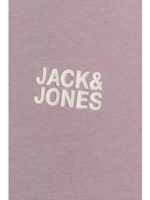 Jack & Jones 12193490_Jcoclassic Tee Bisiklet Yaka Relaxed Baskılı Açık Mor Erkek T-Shirt