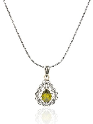 Midyat Nurtaş Gümüş Zeberced Taşlı Damla Model Telkari Gümüş Küpe 201020233