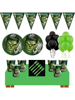 Parti Furyası Hulk Doğum Günü Konsepti 24 Kişilik Hulk Parti Süsleri Hulk Parti Konsepti Ekonomik