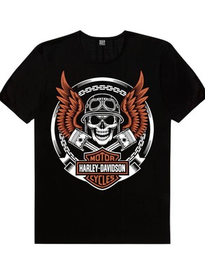 Rock&Roll Motorcu Kurukafa, Kızgın Kartal Erkek 2'li Eko Paket T-Shirt