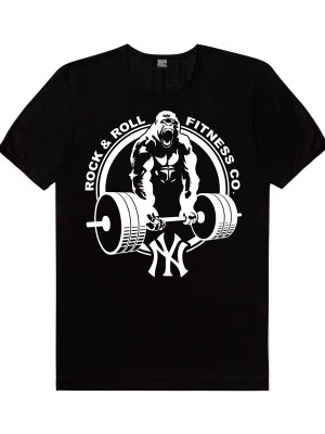 Rock&Roll Golds Gym, Gorilla Gym, Boks Kulübü Beyaz Erkek 3'lü Eko Paket T-Shirt