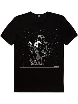 Rock&Roll Balon Gezegenler, Karlar Düşer, Süpürgeli Astronot Kadın 3'lü Eko Paket T-Shirt