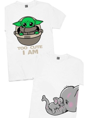 Rock&Roll Anne Bebek, Bebe Yoda Kadın 2'li Eko Paket T-Shirt