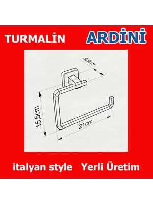 Ardini Turmalin Havluluk Siyah