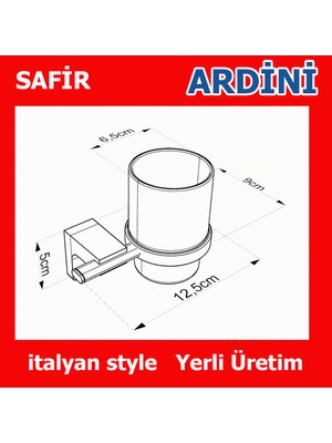 Ardini Safir Diş Fırçalık Krom