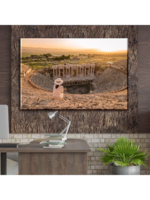 Voovart Pamukkale Hierapolis Antik Kenti Manzarası Kanvas Tablo - VOOV1702