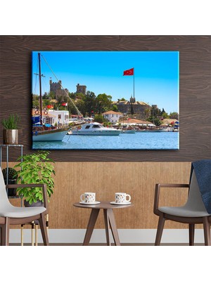 Voovart Muğla Bodrum Manzarası Kanvas Tablo - VOOV1709