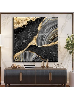 Voovart Marble Modern Dekoratif Kanvas Tablo - VOOV1505