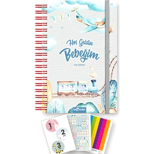 Le Color Bebek Anı Defteri ve Hamile Albümü Erkek + Sticker