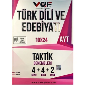 Vaf Yayınları AYT Türk Dili ve Edebiyatı 10X24 Taktik Denemeleri