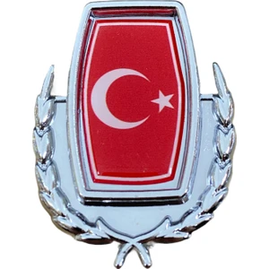 Türk Bayrağı Metal Arma