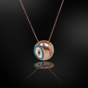 Ezila Silver Mineli Nazar Boncuklu Kolye