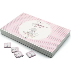 Nin Chocolate Kız Bebek Çikolatası 162 Adet Napoliten Çikolata Pembe Kedi