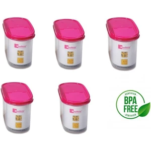 Moon Star Modüler Kapaklı Kuru Gida Saklama Kabı 1,2 Lt x 5ADET Mb-11