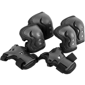 Dizlik Dirseklik Koruma Seti Bisiklet Paten Kaykay - Siyah