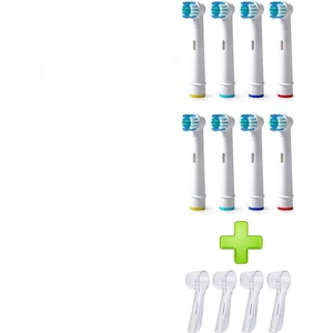 Lovyco Oral B Uyumlu Şarjlı ve Pilli Diş Fırçası 8 Adet Yedek Başlık Uyumlu Başlık 4 Adet Koruyucu Kapak,fırça 2 Kutu 4 Kapak