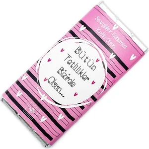 Nin Chocolate Sevgililer Günü Tablet Çikolata Pembe