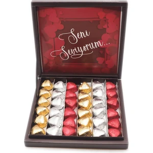 Nin Chocolate Sevgililer Günü Çikolatası Seni Seviyorum Baskılı Çikolata Küçük 42 Adet