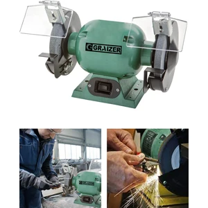 Alman TURBO-3000 Çark Motoru Zimpara Balta Bıçak Bileme Makinesi Tas Motoru Taslama 175 mm