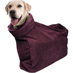 Köpek Kurulama Tulumu, Tasarım Ödüllü, Hızlı Kurutur, Bordo