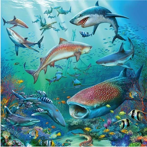 Çocuk Puzzle 3X49 Parça Okyanus Hayvanları 51496