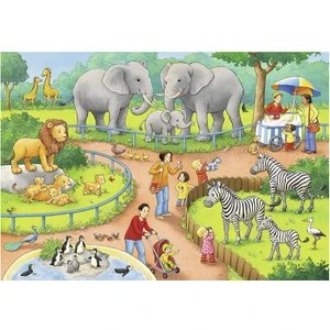 Çocuk Puzzle 2X24 Parça Hayvanat Bahçesi 78134