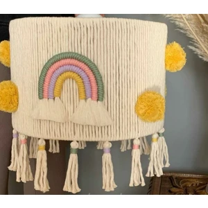 Makrome Gökkuşağı Avize Çocuk Odası Aydınlatma