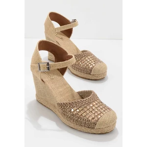 Vizon Süet  Kadın Dolgu Topuklu Ayakkabı K01874012102