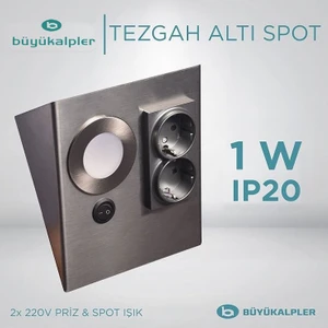 Büyük Alpler Büyükalpler Tezgah Altı Armatür Spot Ledli Inox 3000K-GÜN Işığı