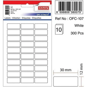 OFC-107 Çıkartma Etiket 30X12 mm