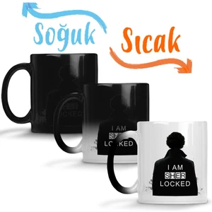 Baskı Dükkanı Sherlock I Am Sher Locked Sherlock Holmes Sherlocked Sihirli Kupa Bardak Porselen