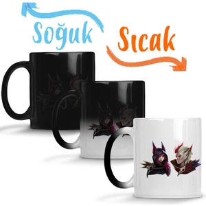 Baskı Dükkanı Xayah ve Rakan Sihirli Kupa Bardak Porselen