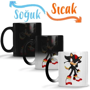 Baskı Dükkanı Shadow The Hedgehog Sonic Sihirli Kupa Bardak Porselen