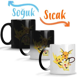 Baskı Dükkanı Raichu Pokemon Go Pikachu Sihirli Kupa Bardak Porselen