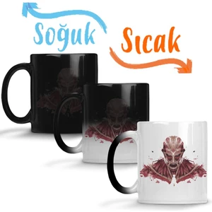 Baskı Dükkanı Attack On Titan Ink On Titan Sihirli Kupa Bardak Porselen