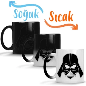 Baskı Dükkanı Star Wars Darth Vader Işın Kılıcı Sihirli Kupa Bardak Porselen