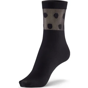 Bonny Silver Koku Yapmayan Polka Soket Kadın Siyah Gümüş Çorap