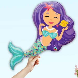 Süsle Bebek ve Parti Deniz Kızı Folyo Balon - 75 cm x 55 cm