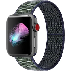 Apple Watch Seri 2,3,4,5,6,se,7  Uyumlu  38/40/41 mm Spor Loop Kumaş Hasır Kordon