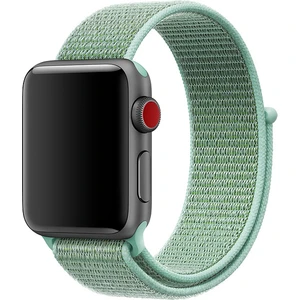 Apple Watch Seri 2,3,4,5,6,se,7  Uyumlu  38/40/41 mm Spor Loop Kumaş Hasır Kordon