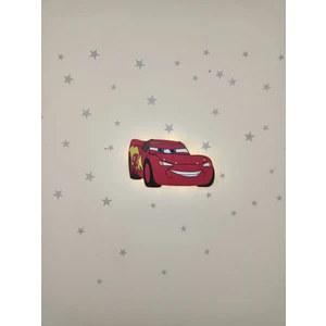 Işıklı Toplar Türkiye Çocuk Odası Dekoratif Ahşap Uv Baskı Şimşek Mcqueen Gece Lambası Ledli Aydınlatma