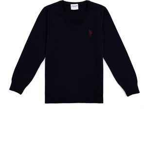 U.S. Polo Assn. Erkek Çocuk Lacivert Basic Triko Kazak 50237156-VR033
