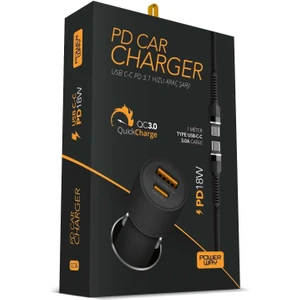 3.1A 20W Araç Şrajı- Type C-C USB Kablo CC36