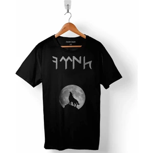 Kendim Seçtim Göktürkçe Türk Uluyan Bozkurt Ay Kurt Erkek Tişört