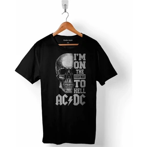 Kendim Seçtim Ac Dc Skull Kuru Kafa I Am On The Hıghway To Hell Erkek Tişört