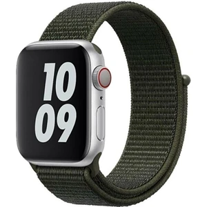 Bushco Store Apple Watch Uyumlu Dokuma Kordon Kayış 1-2-3-4-5-6-7-Se  38MM 40MM - Haki