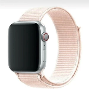 Bushco Store Apple Watch Uyumlu Dokuma Kordon Kayış 1-2-3-4-5-6-7-Se  38MM 40MM -Inci Pembesi